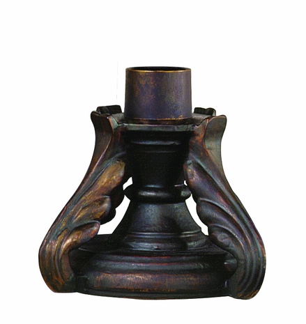 PM8420SBZ Troy Exterior Posts and Pier Mounts Statuary Bronze Round Base Wing Detail Pier Mount