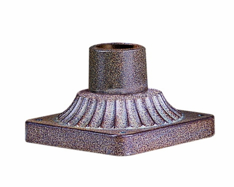PM8680VBZ Troy Exterior Posts and Pier Mounts Cast Aluminum Square Base Deco Detail Pier Mount
