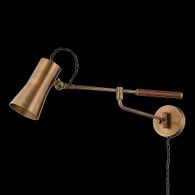 PTL1308-PBR Troy Lighting Novel 1Lt Plug-in Wall Sconce with Patina Brass Finish