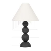 PTL1530-FOR/CBF Troy Lighting Miela 1Lt Table Lamp with Forged Iron/Ceramic Black Motif Finish