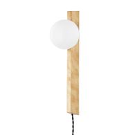 PTL4219-VGL Troy Lighting Brisbane 1Lt Plug-in Sconce with Vintage Gold Leaf Finish