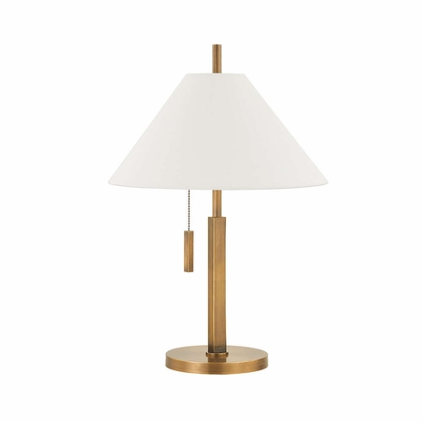 PTL5722-PBR Troy Lighting Clic 1Lt Table Lamp with Patina Brass Finish