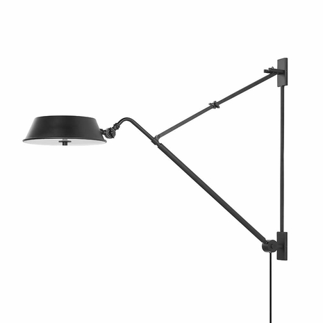 PTL8631-SBK Troy Lighting Justin 3Lt Plug-in Wall Sconce with Soft Black Finish