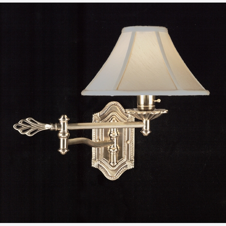 QB811H-DISC Quoizel Burnished Brass Swing-Arm Wall Sconce Clearance Item