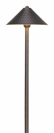 R-G221DB-20NAZ Troy Landscape Brass Path Light 8 inch Straight Angle Shade