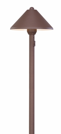 R-G231SB-20NAZ Troy Landscape Brass Path Light Adjustable Beam 6 inch Round Straight Angle Shade