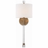 RAC-A3501-VG Crystorama Rachel 1 Light Vibrant Gold Sconce