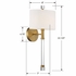 RAC-A3501-VG Crystorama Rachel 1 Light Vibrant Gold Sconce
