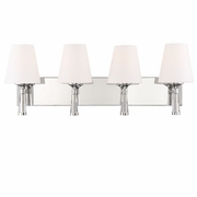 RAM-A3404-PN Crystorama Ramsey 4 Light Polished Nickel Bathroom Vanity
