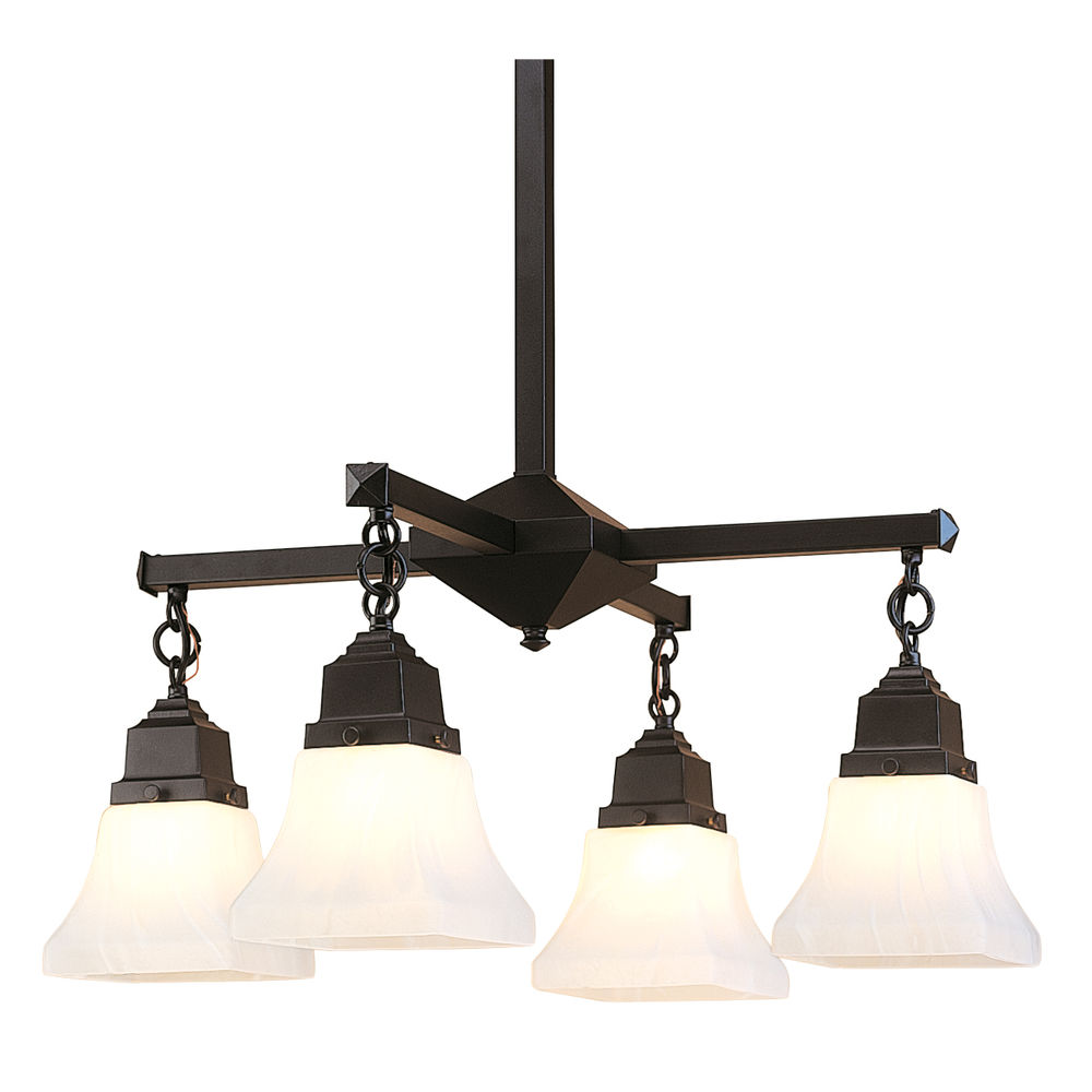RCH4 Arroyo Craftsman Ruskin 4 Light Chandelier