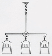 RCH-8-4 Arroyo Craftsman Eight-inch Raymond Four-Light Chandelier