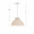 RES-10520-MT Crystorama Reese 1 Light Matte White Pendant