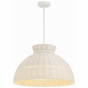 RES-10524-MT Crystorama Reese 4 Light Matte White Pendant