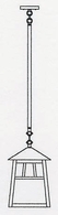 RSH-10 Arroyo Craftsman Ten-inch Raymond Stem-Hung Hanging Pendant