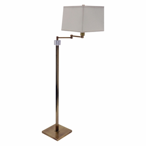S901-AB House of Troy 56.5" Somerset Swing Arm Floor Lamp in Antique Brass