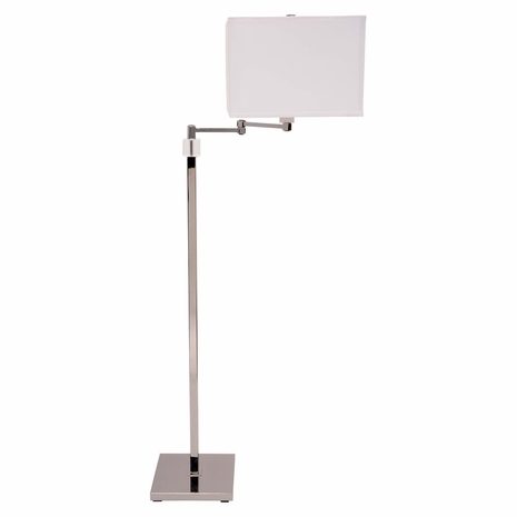 S901-PN House of Troy 56.5" Somerset Swing Arm Floor Lamp In Polished Nickel