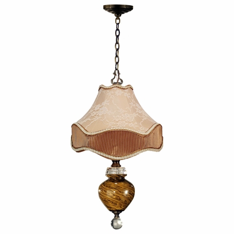 SAH12042 Springdale 11W San Felipe Hand Blown Art Glass Mini Pendant