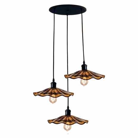SAH15105 Dale Tiffany Burnt Sienna Hand Blown Art Glass Hanging Fixture