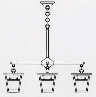 SCH-7-4 Arroyo Craftsman Seven-inch Savannah Four-Light Chandelier