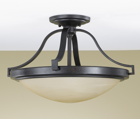 SF196GBZ-R Murray Feiss Lighting Paris Moderne Two-Light Semi Flush Mount In Corinthian Bronze Finish