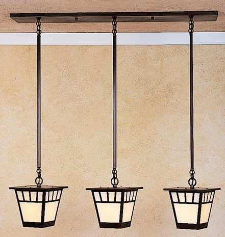 SICH-7-3 Arroyo Craftsman Seven-inch Savannah Three-Light In-Line Chandelier