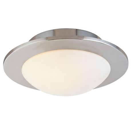 3713.35 Sonneman Discus 21" Surface Mount with Polished Nickel Finish