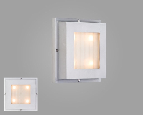 SS1016A CSL Lighting Level 4 Light Wall Sconce In satin Aluminum Finish