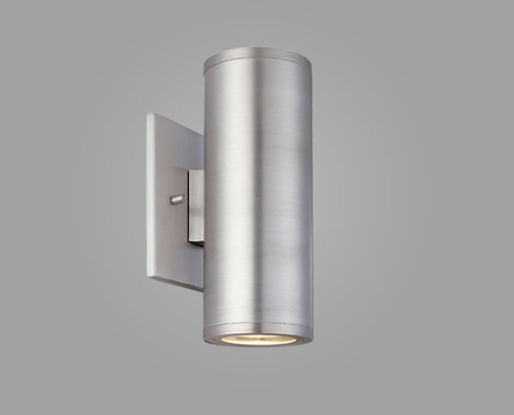 SS1020C CSL Lighting Silo 1 Light Wall Sconce - Fuoresc In satin Aluminum Finish