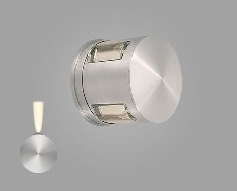 SS1028A CSL Lighting Compass 1 Light Wall Mount In satin Aluminum Finish