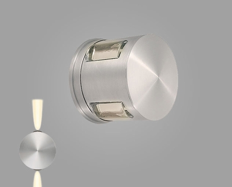 SS1028B CSL Lighting Compass 1 Light Wall Mount In satin Aluminum Finish