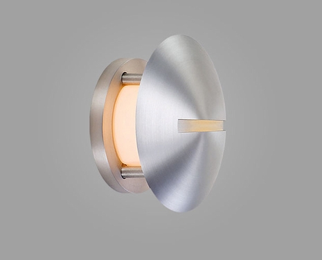 SS1032 CSL Lighting Groove 1 Light Wall Sconce In satin Aluminum Finish