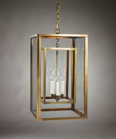 Ss1220 Northeast Lantern Transitional (3) Light Candelabra Hanging Fixture With Multiple Glass & Finish Options