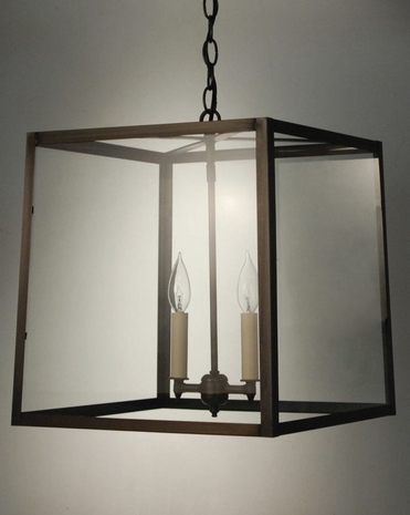 St1415 Northeast Lantern Transitional (2) Light Candelabra Hanging Fixture With Multiple Glass & Finish Options