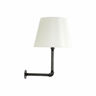 ST675-GT House of Troy Studio Industrial Granite Wall Lamp With Fabric Shade (Pin Up Only)
