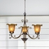 STH11019 Springdale 18.5W Luster Gold Hand Blown Art Glass Chandelier