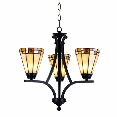 STH15083LED Springdale 17.75W 3-Light Sundance LED Tiffany Chandelier