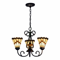 STH15097LED Springdale 18W Jerome LED 3-Light Tiffany Chandelier