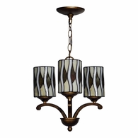 STH18364 Springdale 13.5W Reno 3-Light Tiffany Chandelier