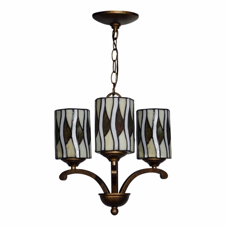 STH18364 Springdale 13.5W Reno 3-Light Tiffany Chandelier