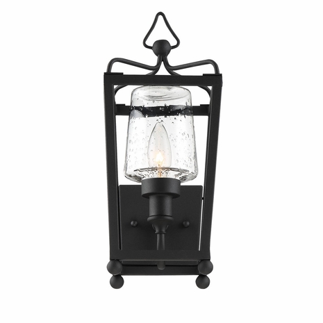 SYL-2211-SD-BF Crystorama Libby Langdon for Crystorama Sylvan Outdoor 1 Light Black Forged Wall Mount