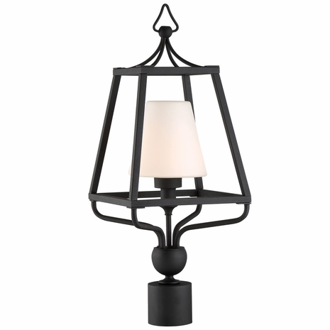 SYL-2287-OP-BF Crystorama Libby Langdon for Crystorama Sylvan Outdoor 1 Light Black Forged Post