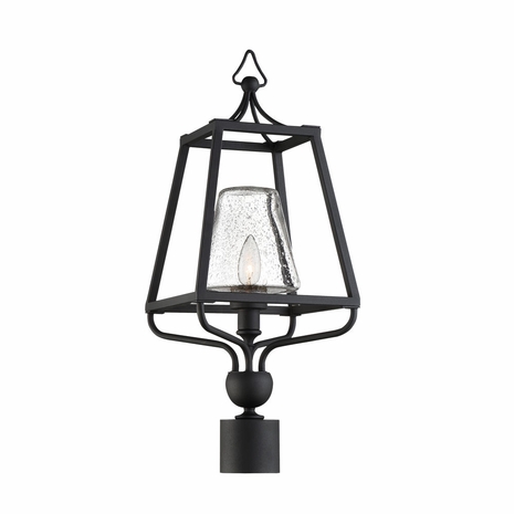 SYL-2287-SD-BF Crystorama Libby Langdon for Crystorama Sylvan Outdoor 1 Light Black Forged Small Post