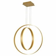 T1003-BG Thumprints Brushed Gold Aria Pendant