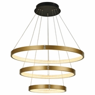 T1033-BG Thumprints Brushed Gold Kinsley Foyer Chandelier