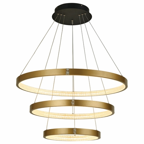 T1033-BG Thumprints Brushed Gold Kinsley Foyer Chandelier