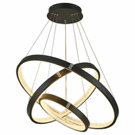 T1033-BK Thumprints Black Kinsley Foyer Chandelier