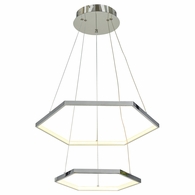 T1035-CH Thumprints Senary Chrome Foyer Chandelier