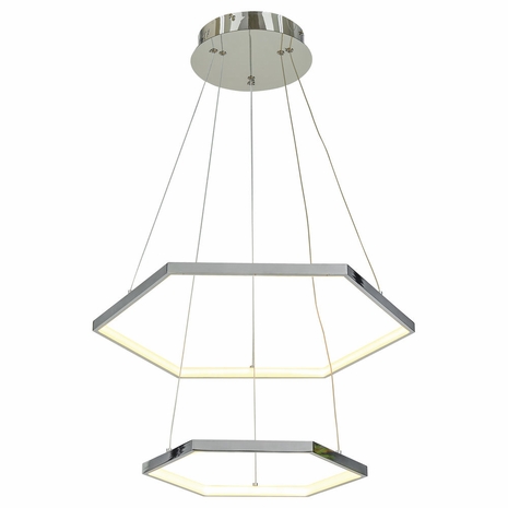 T1035-CH Thumprints Senary Chrome Foyer Chandelier