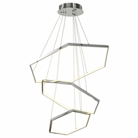T1038-CH Thumprints Senary Chrome Foyer Chandelier