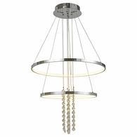 T1040-CH Thumprints Chrome Glacier Foyer Chandelier